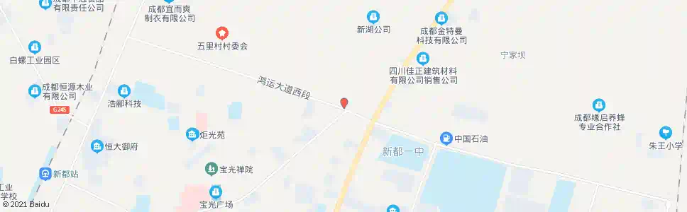 成都鸿运大道客运站_公交站地图_成都公交_妙搜公交查询2025