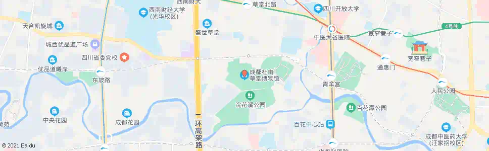 成都杜甫草堂博物馆_公交站地图_成都公交_妙搜公交查询2025