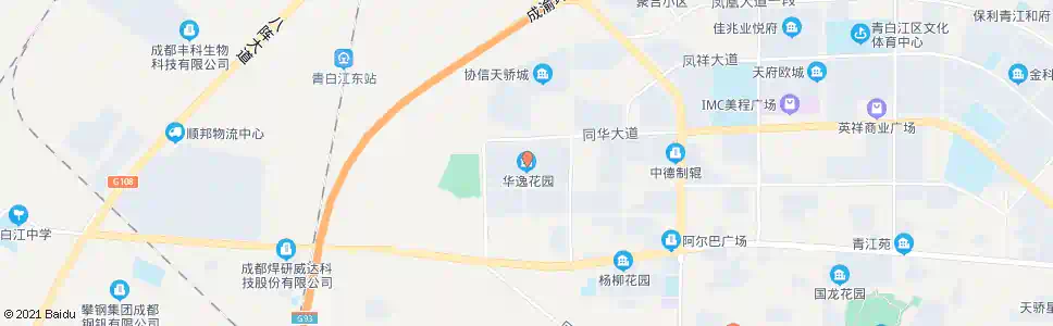 成都华逸花园北_公交站地图_成都公交_妙搜公交查询2025