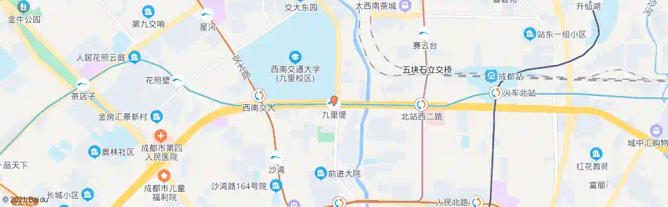 成都一环路九里堤路口西_公交站地图_成都公交_妙搜公交查询2025