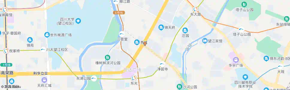 成都锦江生态带观景台_公交站地图_成都公交_妙搜公交查询2025