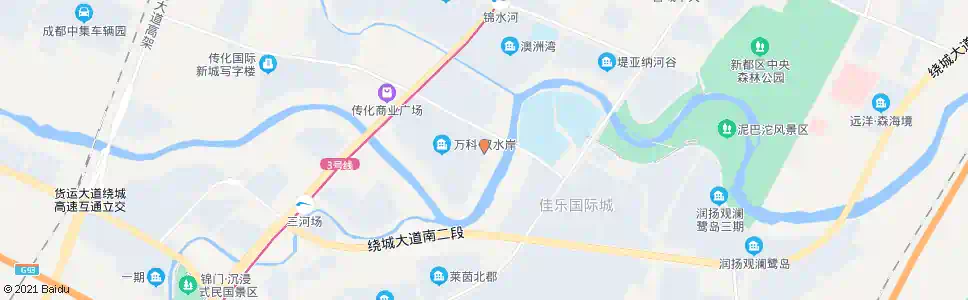 成都万科双水岸2站_公交站地图_成都公交_妙搜公交查询2025