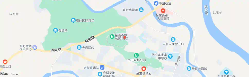 成都金山公园_公交站地图_成都公交_妙搜公交查询2025