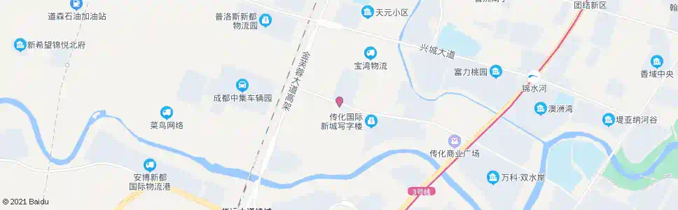 成都传化停车场_公交站地图_成都公交_妙搜公交查询2025
