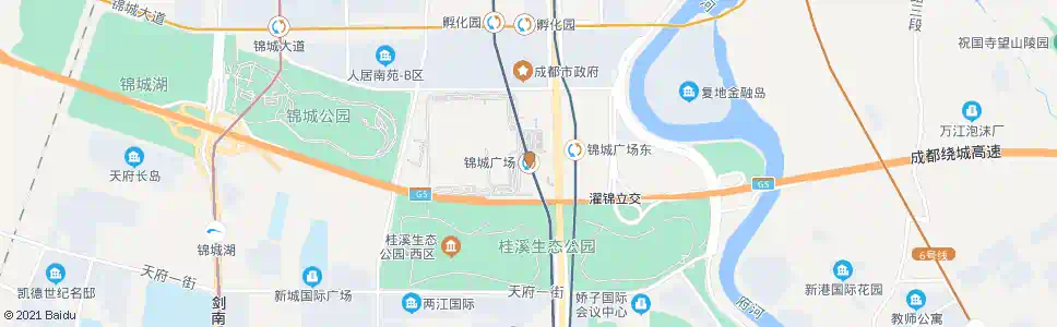 成都锦城广场站_公交站地图_成都公交_妙搜公交查询2025