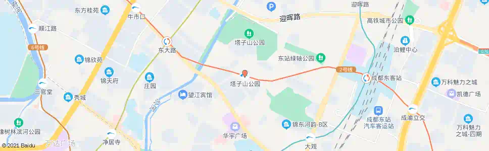 成都塔子山公园_公交站地图_成都公交_妙搜公交查询2025