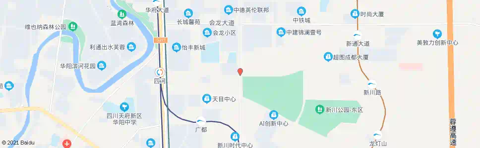 成都百叶路新川路口_公交站地图_成都公交_妙搜公交查询2025
