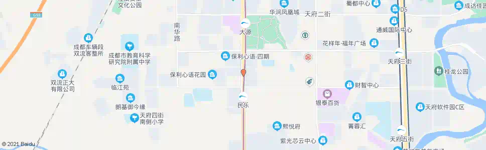 成都剑南大道天府四街口_公交站地图_成都公交_妙搜公交查询2025