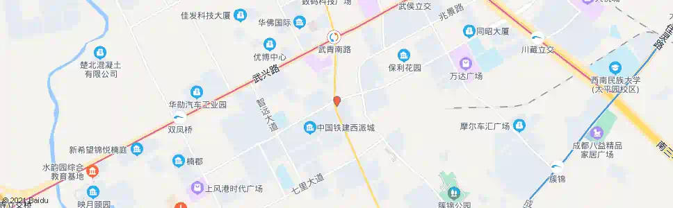 成都武侯大道万兴路口_公交站地图_成都公交_妙搜公交查询2025