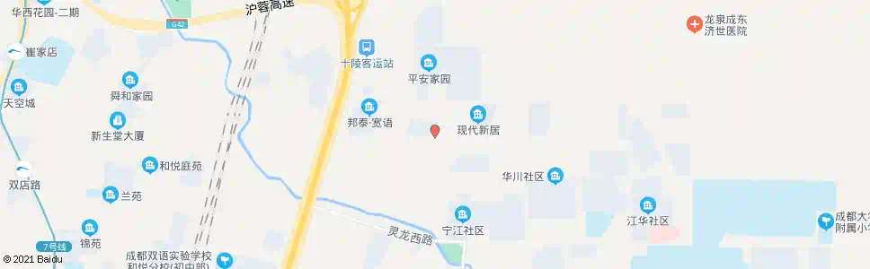 成都现代新居(B区)_公交站地图_成都公交_妙搜公交查询2025