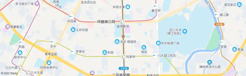 成都人民南路四段北_公交站地图_成都公交_妙搜公交查询2025