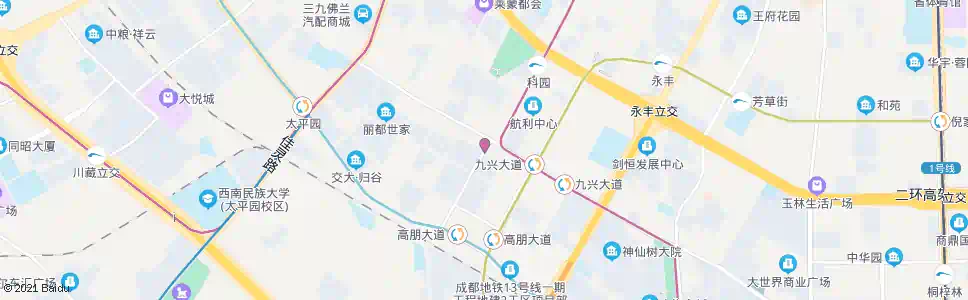 成都高朋西路_公交站地图_成都公交_妙搜公交查询2025