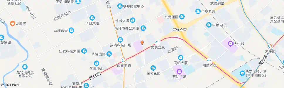 成都武兴二路南_公交站地图_成都公交_妙搜公交查询2025