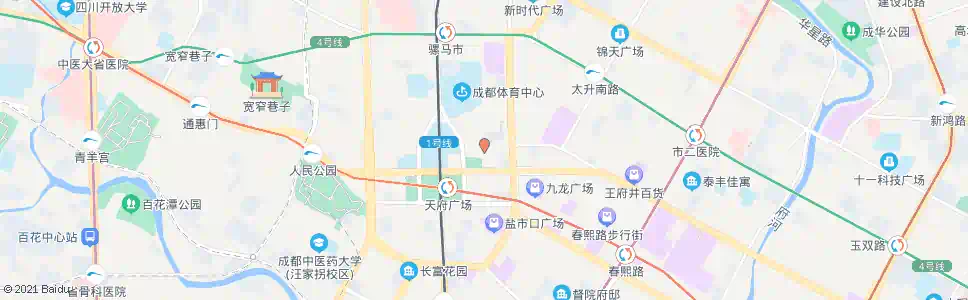 成都东华门街中_公交站地图_成都公交_妙搜公交查询2025