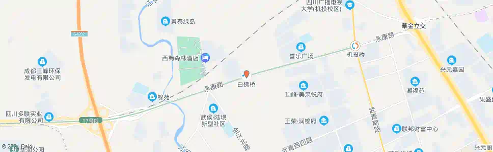 成都白佛桥_公交站地图_成都公交_妙搜公交查询2025