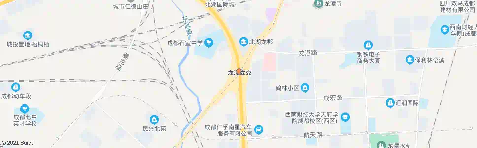 成都三环龙潭立交北内侧_公交站地图_成都公交_妙搜公交查询2025