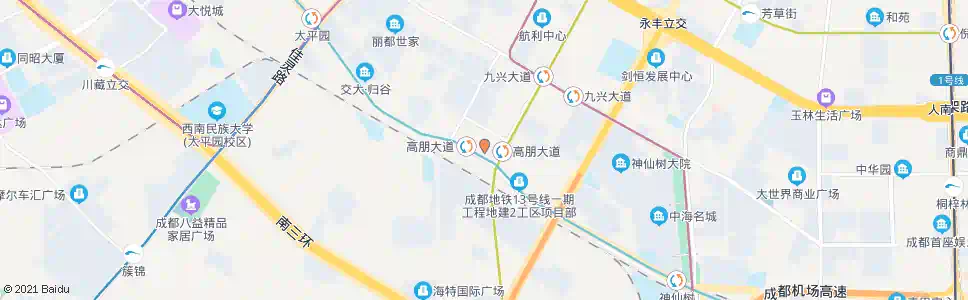 成都高朋大道口_公交站地图_成都公交_妙搜公交查询2025