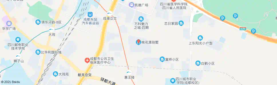 成都桃花源(临时站)_公交站地图_成都公交_妙搜公交查询2025