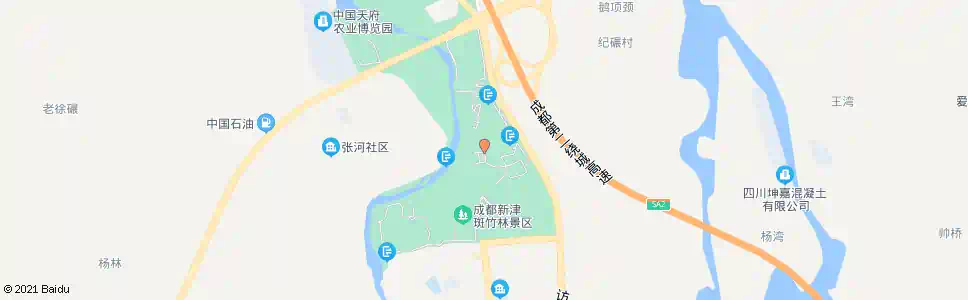 成都朴宝园_公交站地图_成都公交_妙搜公交查询2025