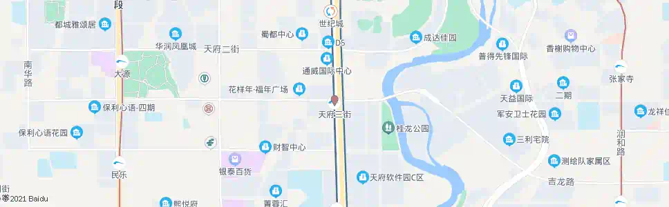 成都天府三街站_公交站地图_成都公交_妙搜公交查询2025