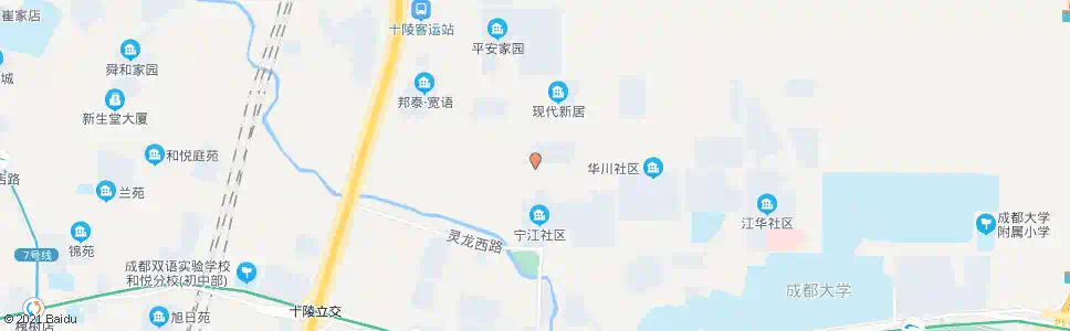 成都现代新居e区_公交站地图_成都公交_妙搜公交查询2025