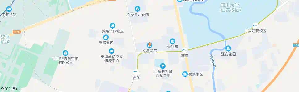成都川大文星花园_公交站地图_成都公交_妙搜公交查询2025