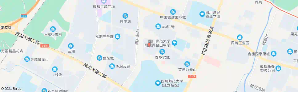 成都川师现代花园_公交站地图_成都公交_妙搜公交查询2025