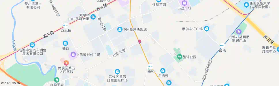 成都武侯大道七里大道路口_公交站地图_成都公交_妙搜公交查询2025