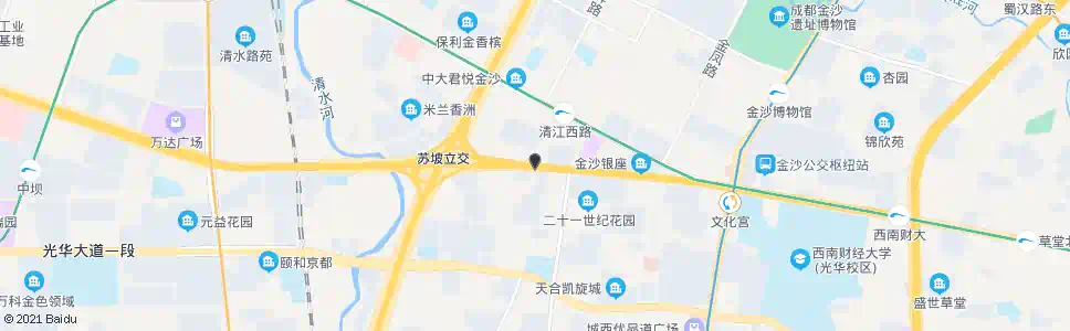 成都三环路苏坡立交桥东_公交站地图_成都公交_妙搜公交查询2025