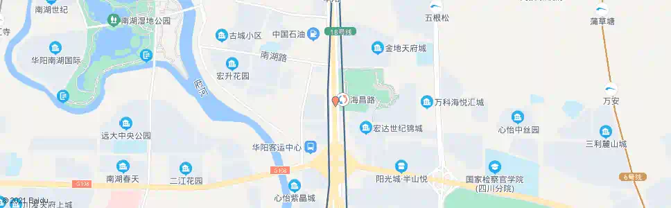 成都海昌北路_公交站地图_成都公交_妙搜公交查询2025