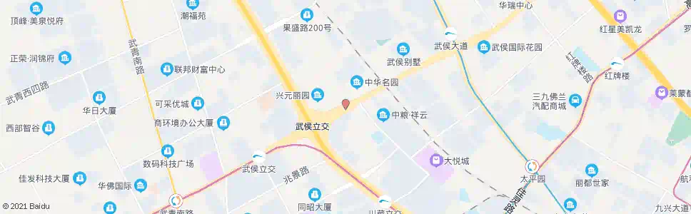 成都三环路武侯立交桥东_公交站地图_成都公交_妙搜公交查询2025