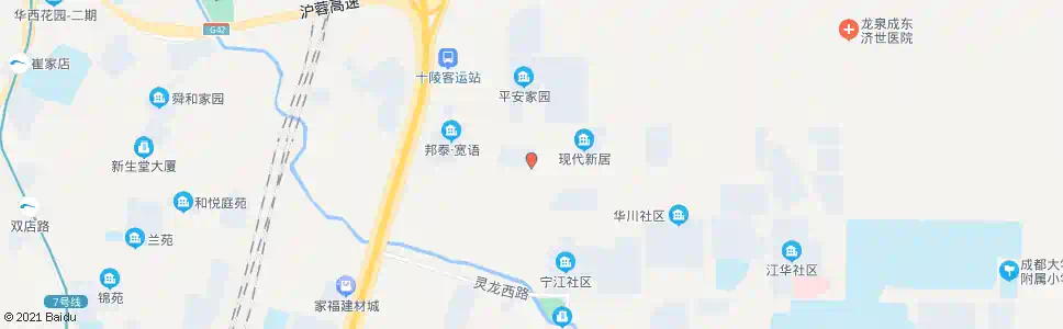 成都现代新居B区_公交站地图_成都公交_妙搜公交查询2025