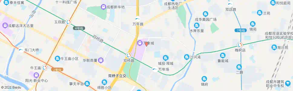 成都双成二路北_公交站地图_成都公交_妙搜公交查询2025