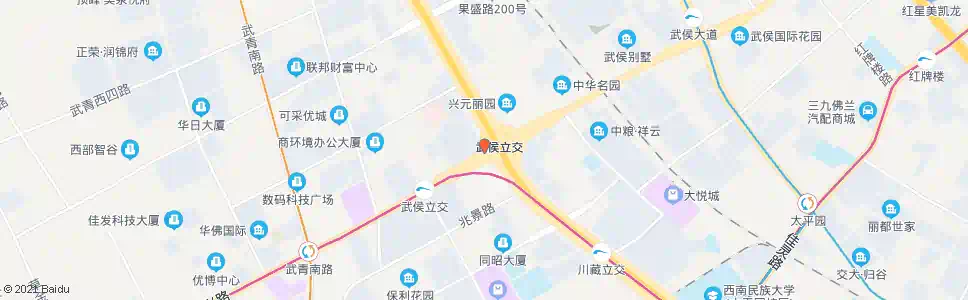 成都三环武侯立交北内侧_公交站地图_成都公交_妙搜公交查询2025