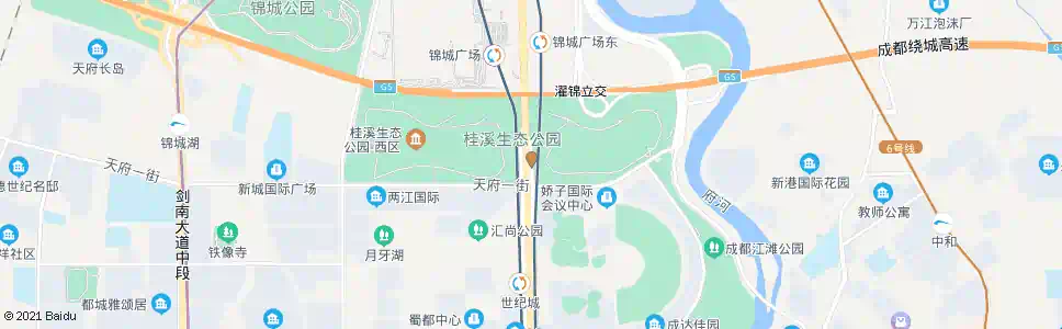 成都天府大道世纪城路口北_公交站地图_成都公交_妙搜公交查询2025