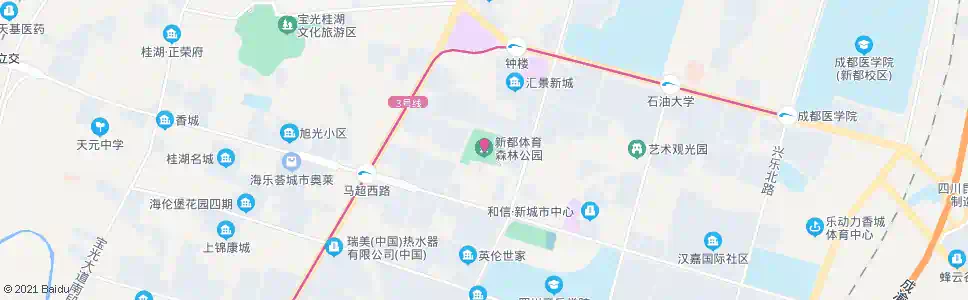 成都体育森林公园_公交站地图_成都公交_妙搜公交查询2025