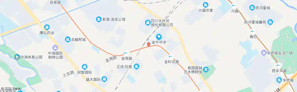 成都金周路金科西路口_公交站地图_成都公交_妙搜公交查询2025