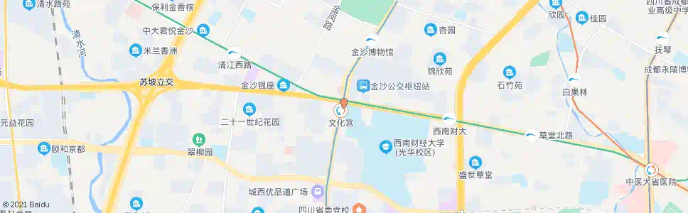 成都文化宫站_公交站地图_成都公交_妙搜公交查询2025