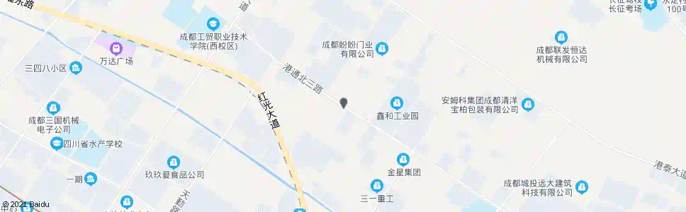 成都港通北三路港北三路口_公交站地图_成都公交_妙搜公交查询2025