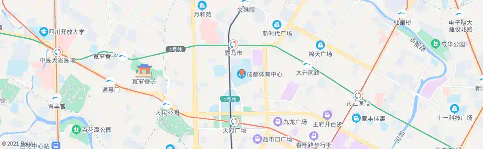 成都区体育中心_公交站地图_成都公交_妙搜公交查询2025