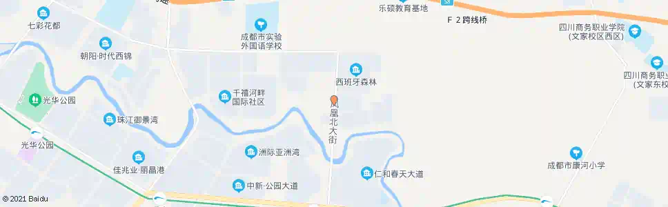 成都凤凰北大街_公交站地图_成都公交_妙搜公交查询2025