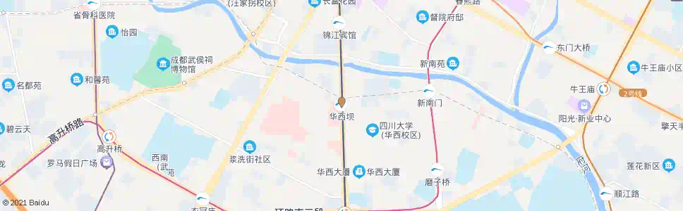 成都华西坝_公交站地图_成都公交_妙搜公交查询2025