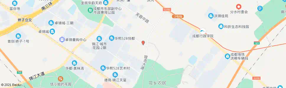 成都百日红中路银杏大道口_公交站地图_成都公交_妙搜公交查询2025