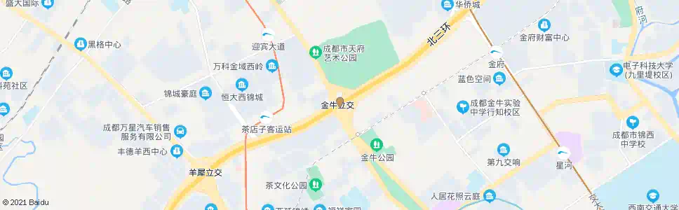 成都三环金牛立交东外侧_公交站地图_成都公交_妙搜公交查询2025