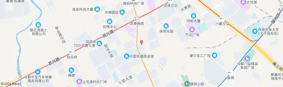 成都万兴路西_公交站地图_成都公交_妙搜公交查询2025