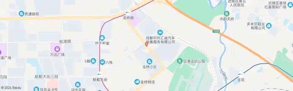 成都航都大道口_公交站地图_成都公交_妙搜公交查询2025