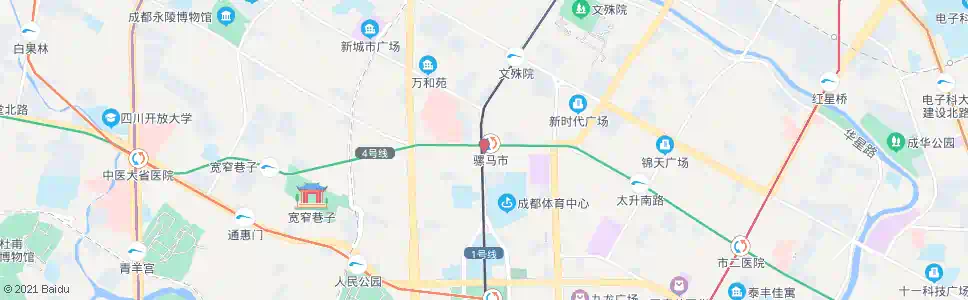 成都骡马市站_公交站地图_成都公交_妙搜公交查询2025