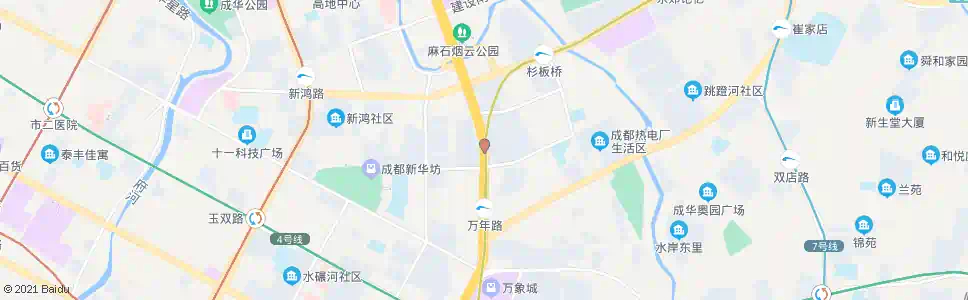 成都二环双林北支路口_公交站地图_成都公交_妙搜公交查询2025
