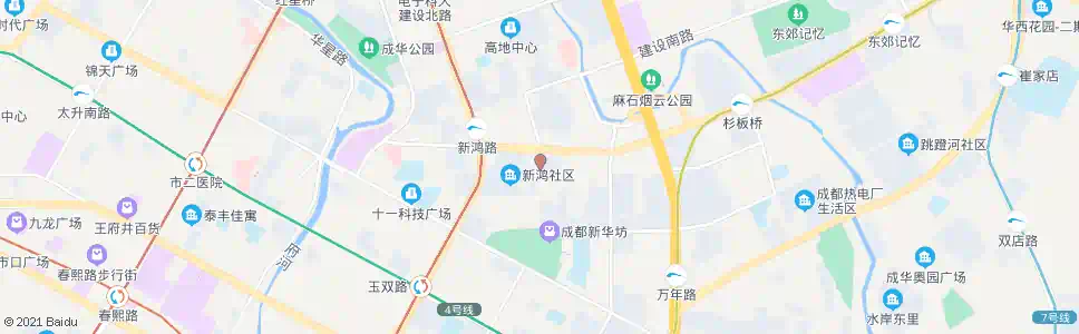 成都新鸿南路_公交站地图_成都公交_妙搜公交查询2025