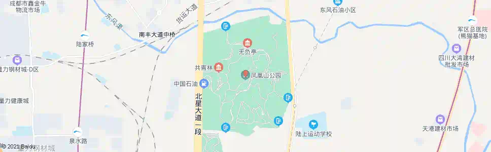 成都凤凰山_公交站地图_成都公交_妙搜公交查询2025